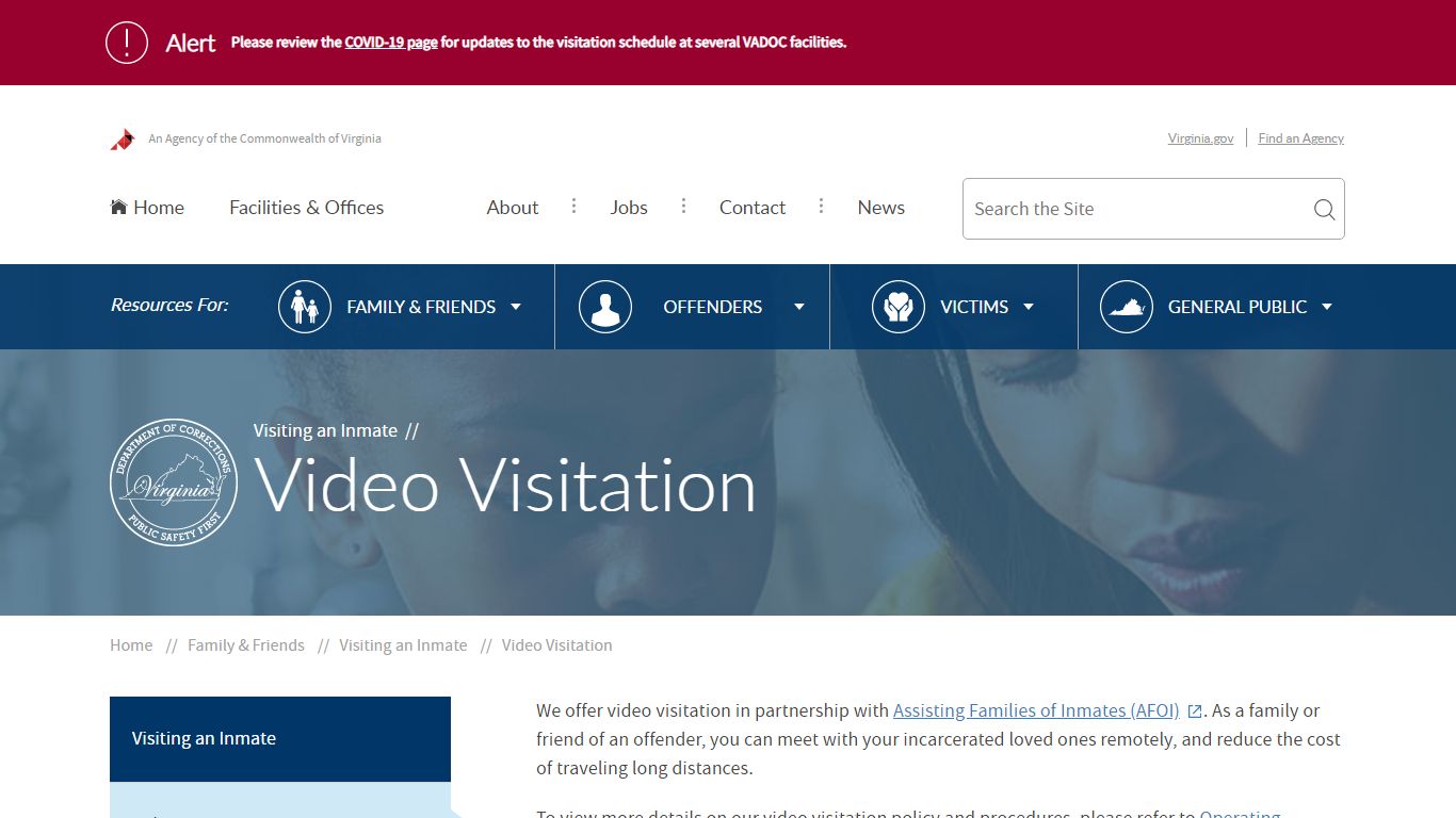 Video Visitation — Virginia Department of Corrections